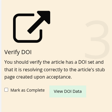 A screenshot of the verify DOI tool in Janeway